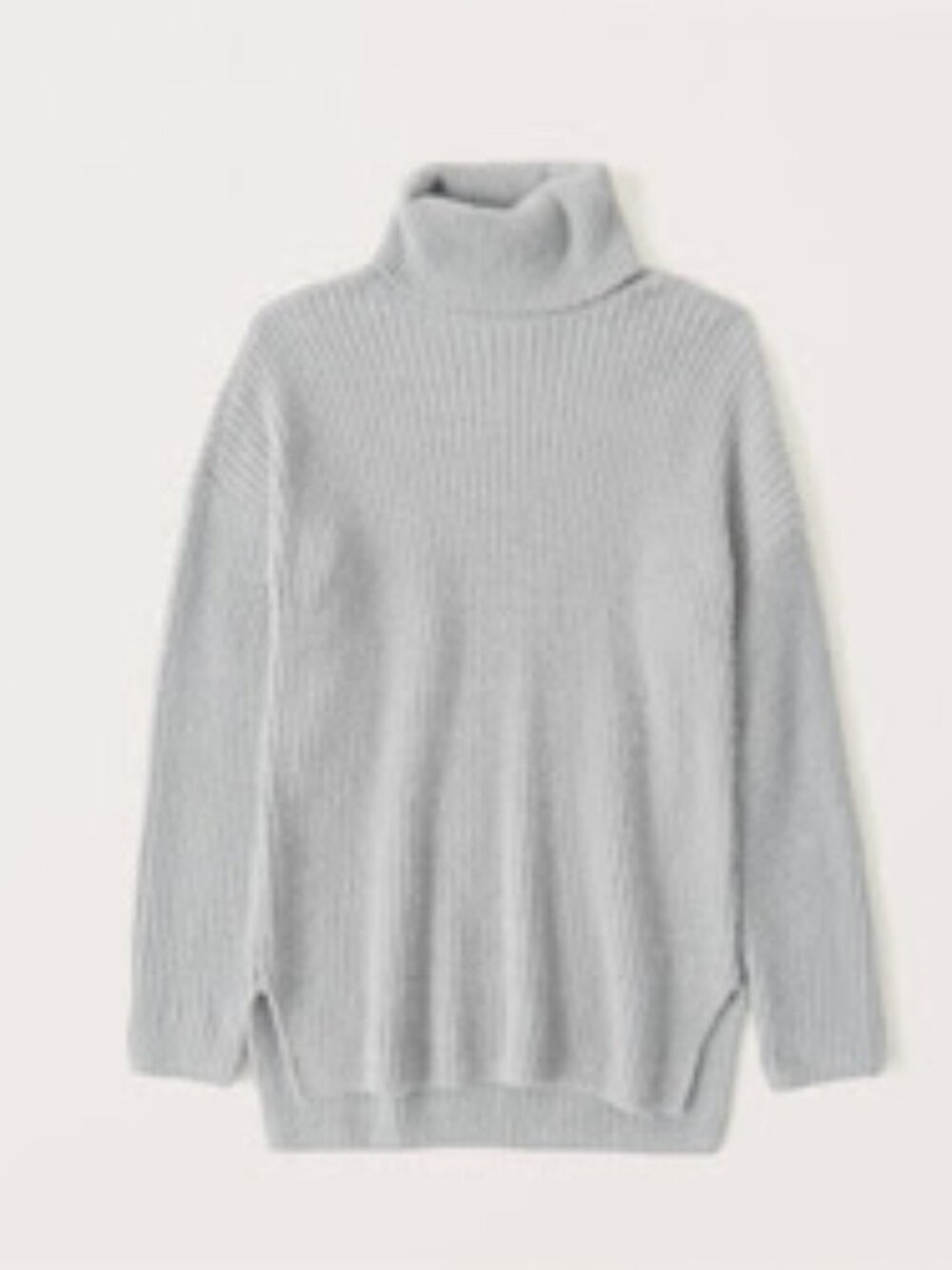 Abercrombie & Fitch Eyelash Legging-Friendly Turtleneck Sweater – L – Grey
